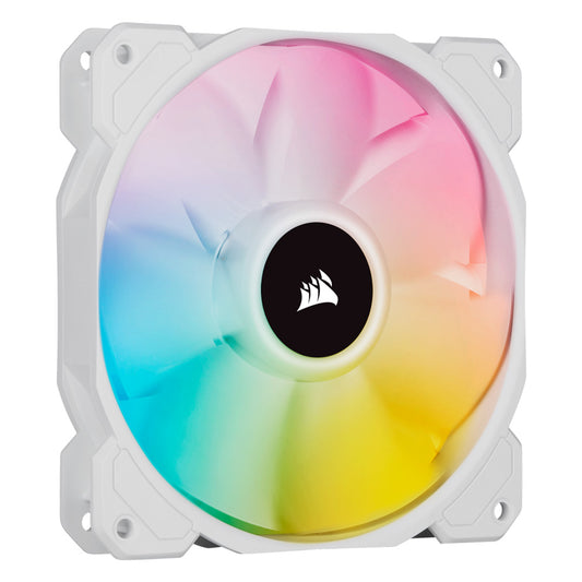 Corsair iCUE SP120 RGB Elite Performance 120mm PWM Fan For PC - White Single Pack