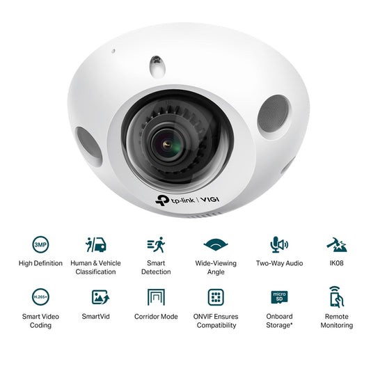 TP-Link 3MP IR Mini Dome Network Security Camera - VIGI C230I Mini(2.8mm)