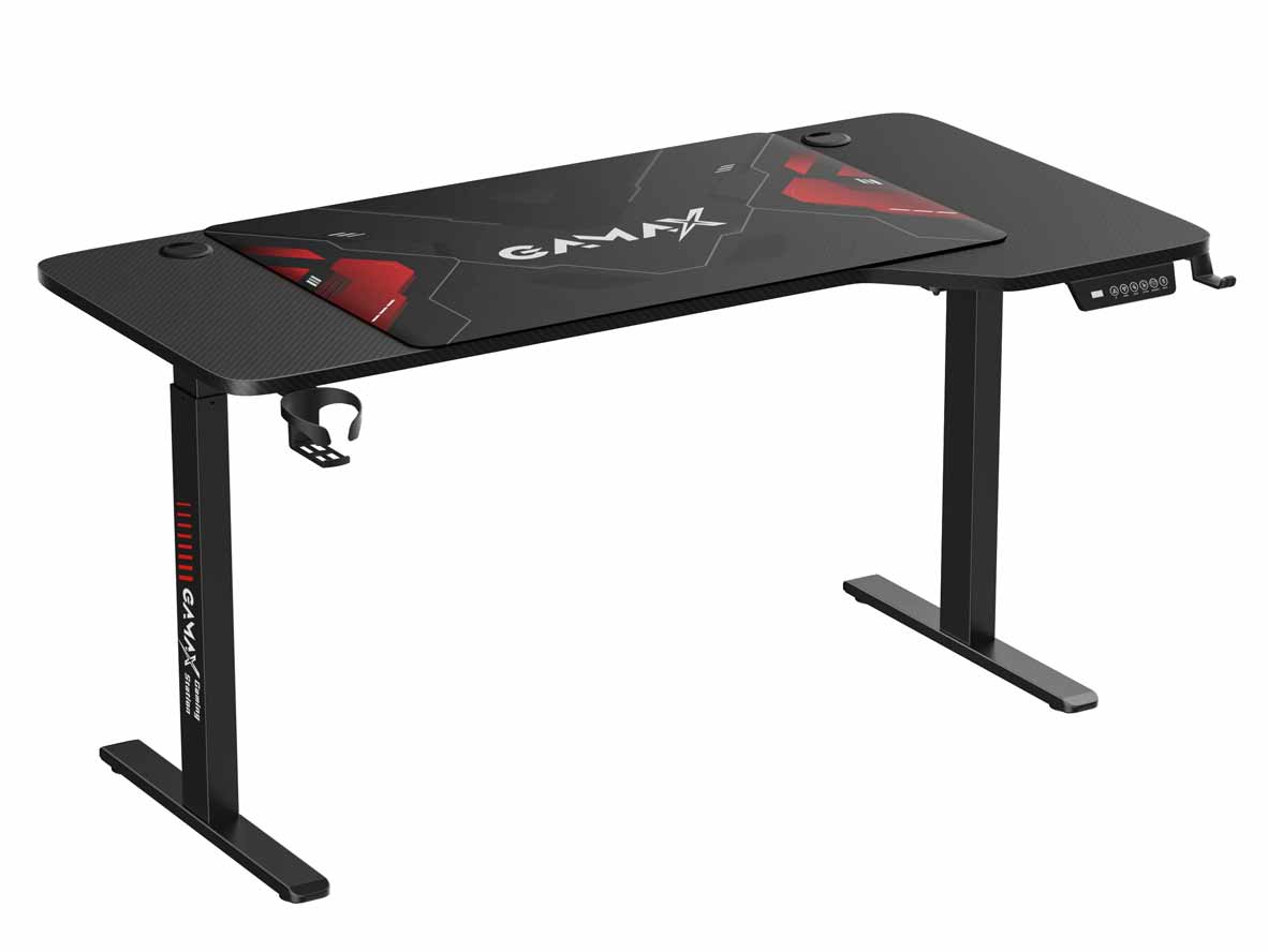 Gamax HA-04 Hydraulic L-Shaped Gaming Desk - Right Side - Zayoom