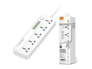 LDNIO Fast Charging 5 Universal Outlets & 6 USB Ports Power Extension - 2M - Zayoom