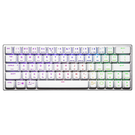 Cooler Master SK622 Low Profile Mechanical Blue Switch Wireless Keyboard - White - US Layout