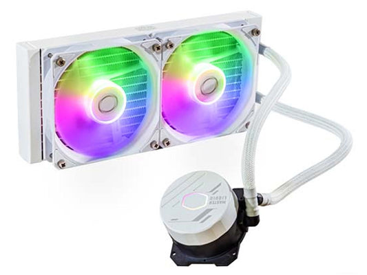 Cooler Master MasterLiquid 240L Core ARGB CPU Liquid Cooler - White