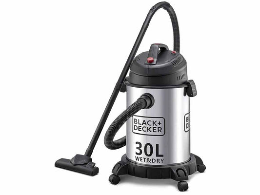 BLACK+DECKER Wet & Dry Drum Vacuum Cleaner (Stainless Steel Tank) 30L - 1610W