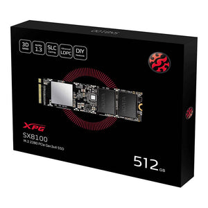 ADATA SX8100 PCIE GEN3X4 M.2 2280 Solid State Drive - 512GB