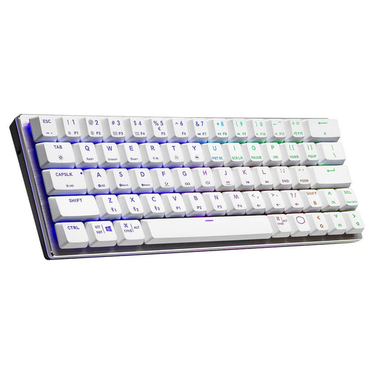 Cooler Master SK622 Low Profile Mechanical Blue Switch Wireless Keyboard - White - US Layout