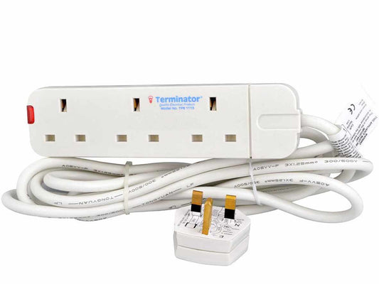 Terminator 3 Way Socket Power Extension - 10M Cable