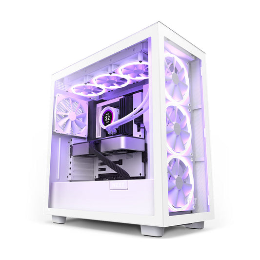 NZXT H Series H7 - 2023 - Elite Edition ATX Mid Tower PC Case - White