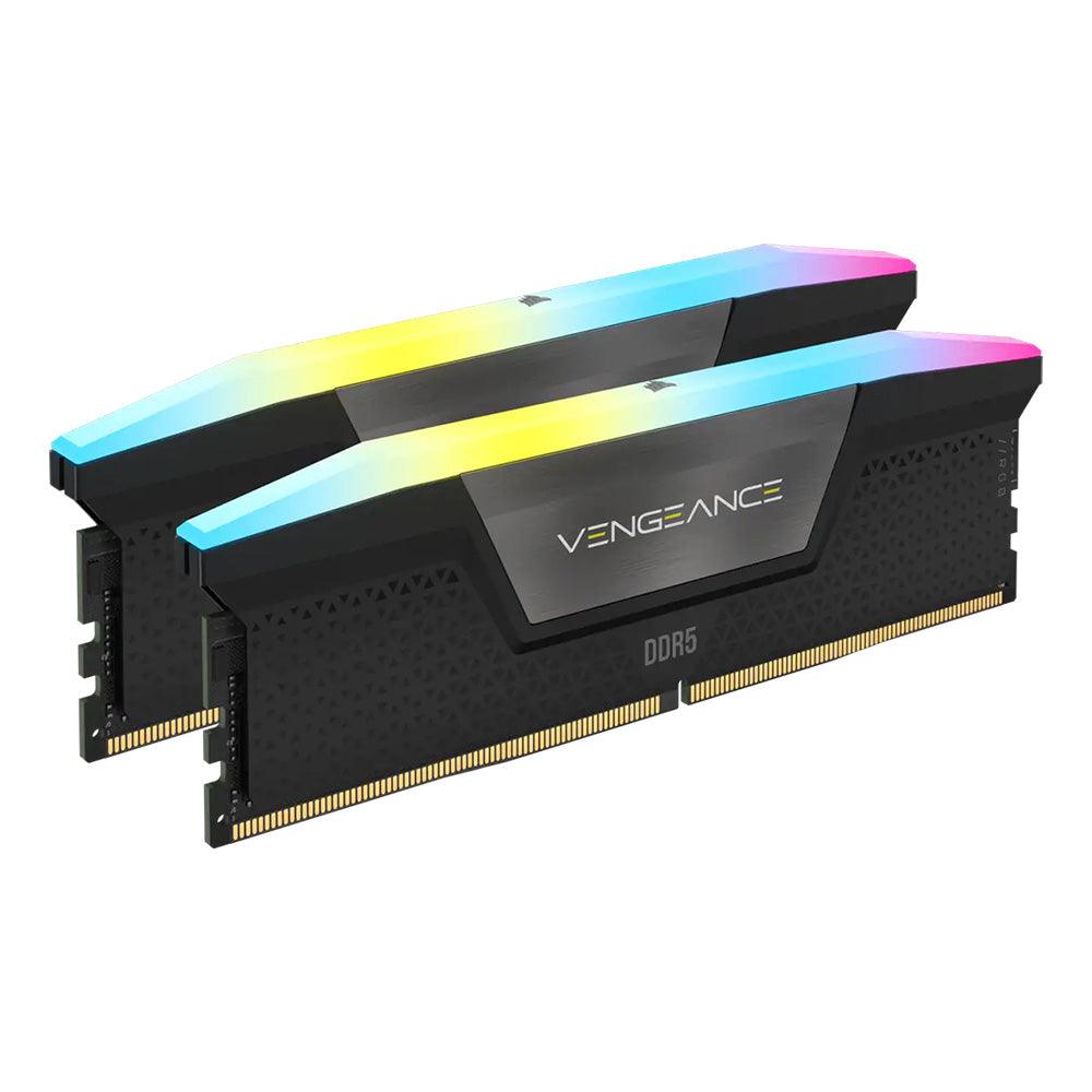 Corsair VENGEANCE RGB 32GB (2x16GB) DDR5 DRAM 7200MHz C34 Memory RAM Kit - Black - Zayoom