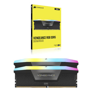 Corsair VENGEANCE RGB 32GB (2x16GB) DDR5 DRAM 7200MHz C34 Memory RAM Kit - Black - Zayoom
