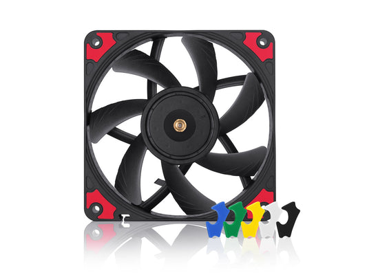 Noctua NF-A12x15 PWM Chromax 120mm Premium Slim PC Fan With Swappable pads - Black