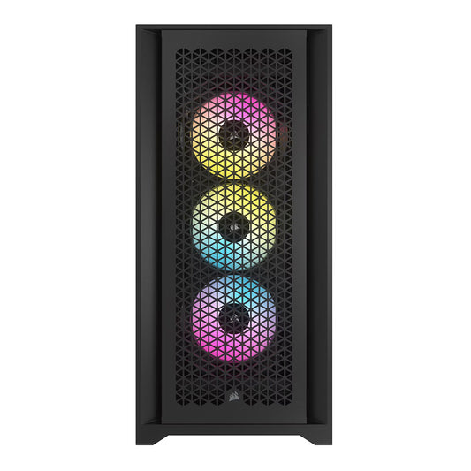 Corsair iCUE 5000D RGB Airflow Mid-Tower PC Case - 3x AF120 RGB ELITE Fans - iCUE Lighting Node Pro Controller - High-Airflow Design - Black