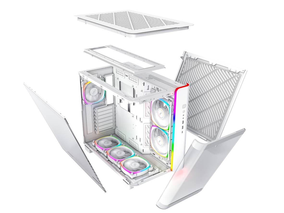 Montech KING95 Pro Mid-Tower PC Chassis - White - Zayoom