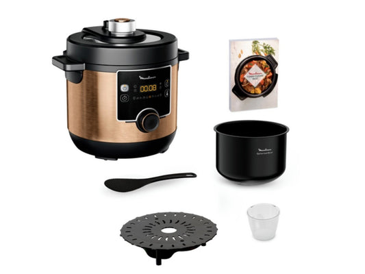 Moulinex Turbo Cuisine Maxi Fast Multicooker Coppertinto XL 7.6 Liter and 10 Cooking Modes - 1000/1200W