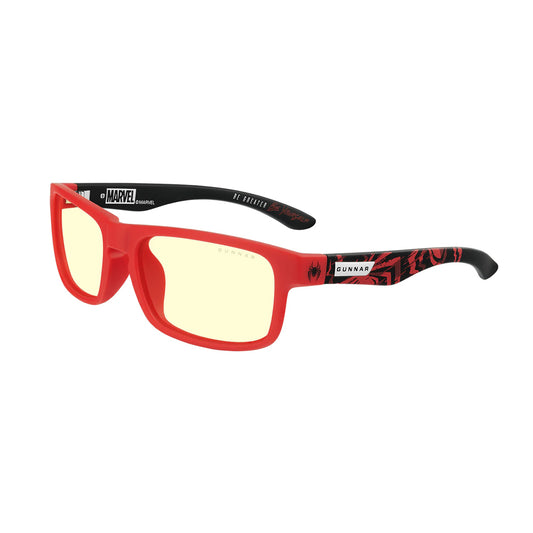 GUNNAR Optiks Miles Morales Amber Tinted Glasses - Computer Glasses - Red