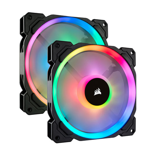 CORSAIR LL140 RGB 140mm Dual Light Loop RGB LED PWM Fan - Dual Pack