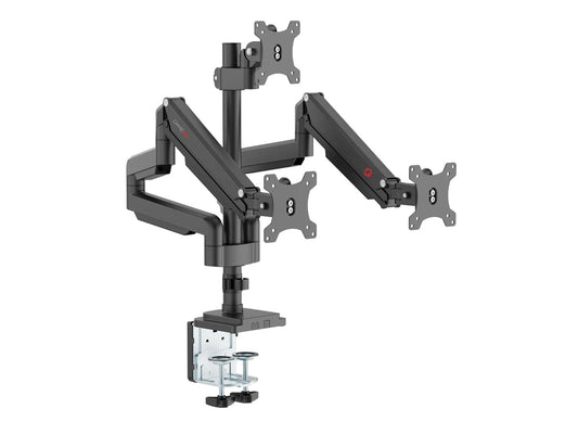 GAMEON Triple Monitor Arm Stand & Mount For Gaming & Office - Use 17-30 Inch Each Arm Up To 6 KG