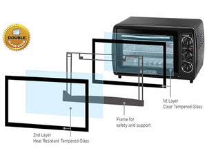 BLACK+DECKER Double Glass Toaster Oven 19L - 1380W - Zayoom