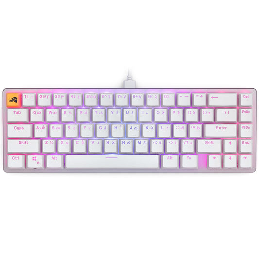 Glorious GMMK2 - 65% Pre-Built ANSI Arabic Keyboard - White