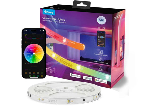 Govee RGBIC Wi-Fi + Bluetooth LED Strip Lights With Protective Coating - 5M - Zayoom