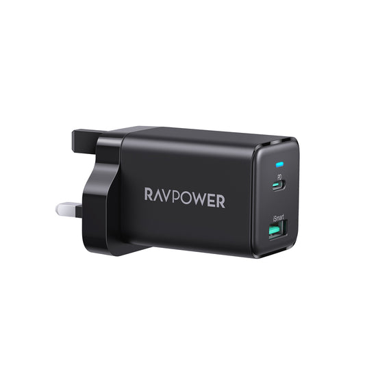 RAVPower RP-PC171 - PD 45W - 2-Port Wall Charger - Black