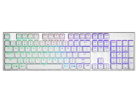 Cooler Master US SK653 TTC Low Brown Wireless Gaming Keyboard - White