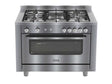 Ignis 100x60cm 5 Burner Gas Cooker One Touch Ignition - Inox - Zayoom