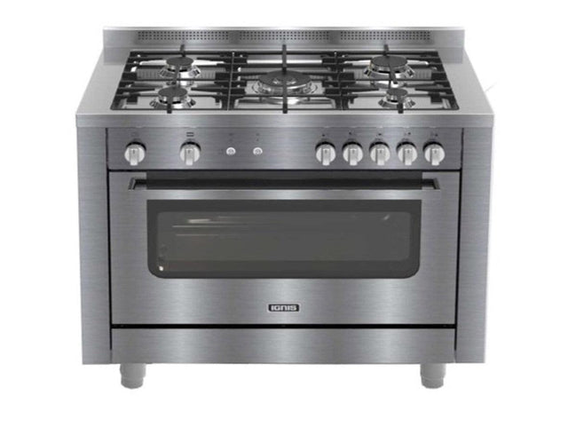 Ignis 100x60cm 5 Burner Gas Cooker One Touch Ignition - Inox - Zayoom