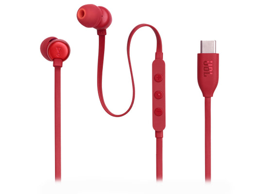 JBL Tune 310C Wired Type C HI-RES IN-Ear Headphones - Red