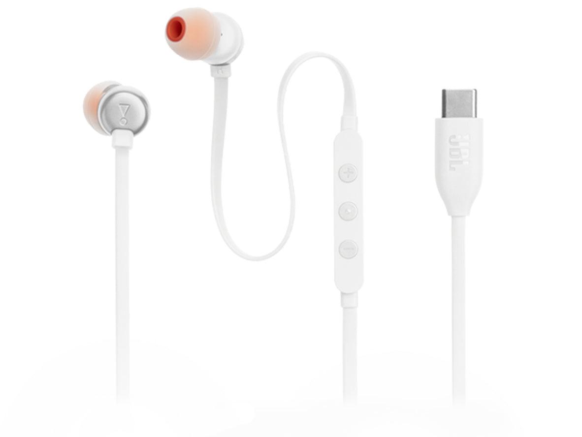 JBL Tune 310C Wired Type C HI-RES IN-Ear Headphones - White - Zayoom