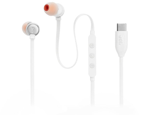 JBL Tune 310C Wired Type C HI-RES IN-Ear Headphones - White - Zayoom