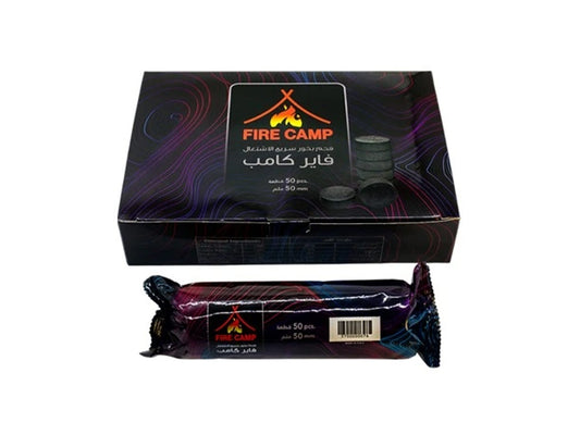 Alaysh Fire Camp Bakhor Charcoal Black - 50 Gm - 50 pieces - Highly Flammable (AS-IS)