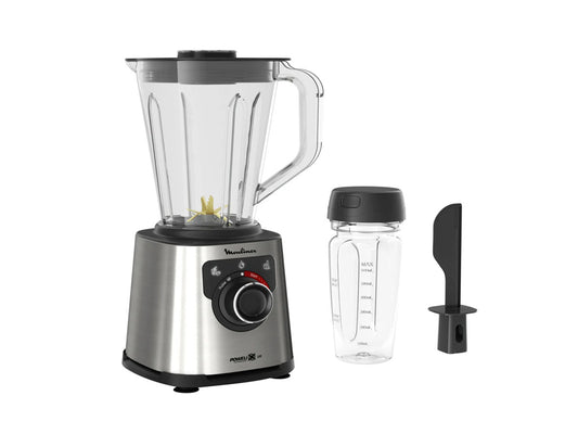 Moulinex PerfectMix+ Powelix Life Blade 1.5 Liter Tritan Jar and 6 Titanium Coated Blades and Ice Crush Function 1200W - Gray