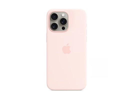 Apple iPhone 15 Pro Max Silicone Case with MagSafe - Light Pink