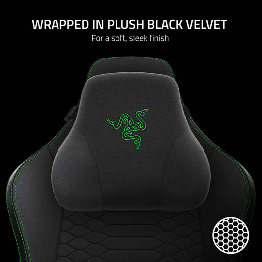 Razer Neck & Head  Cushion Support For Gaming Chairs Memory Foam - Black