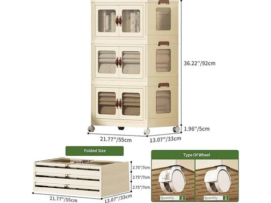 Multi-Function Storage Box Cabinet - 3 Drawers