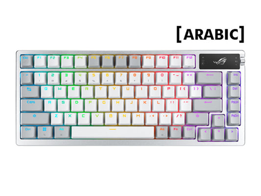 ASUS ROG Azoth TKL - ROG NX Switch Hot-swap RGB Wired Mechanical Gaming Keyboard - White - AR layout