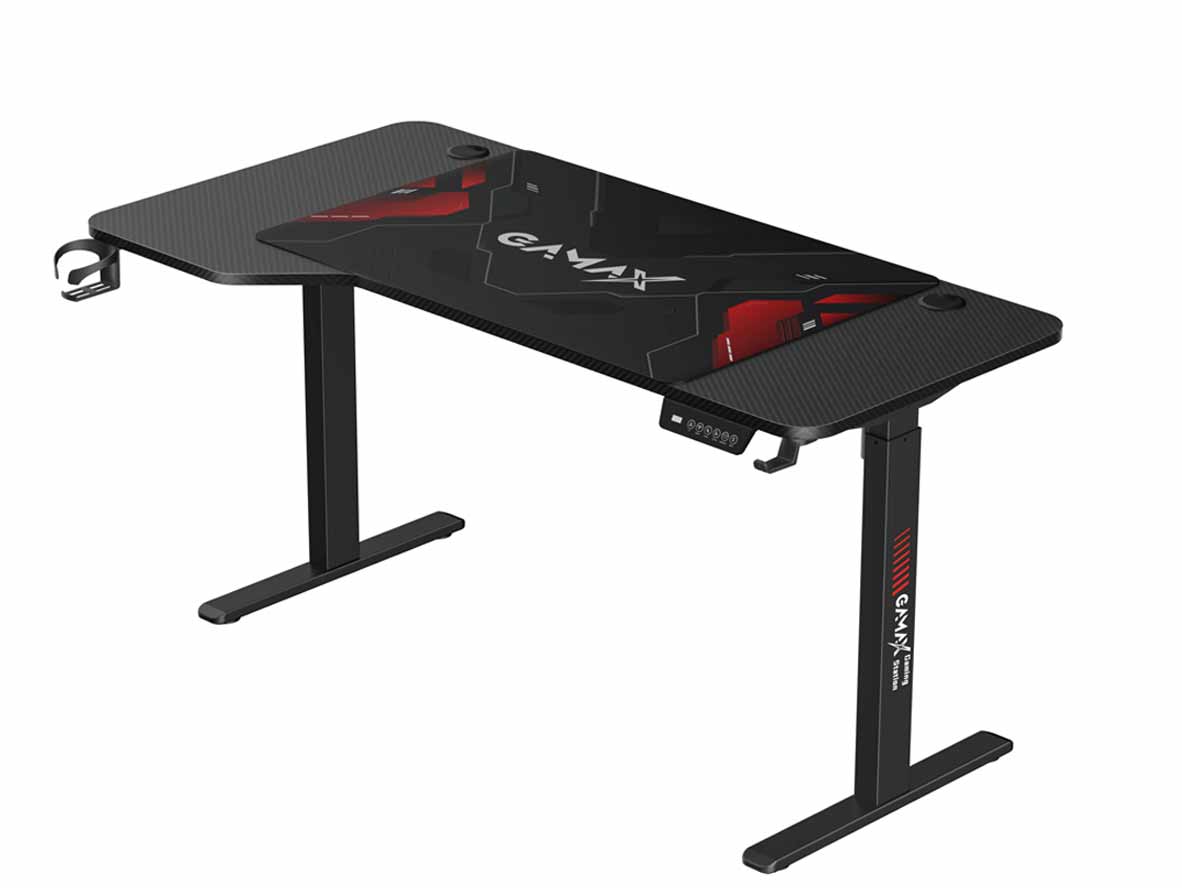 Gamax HA-04 Hydraulic L-Shaped Gaming Desk - Left Side - Zayoom