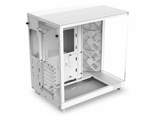 NZXT H6 Flow RGB Compact Dual-Chamber ATX Mid Tower Case - White