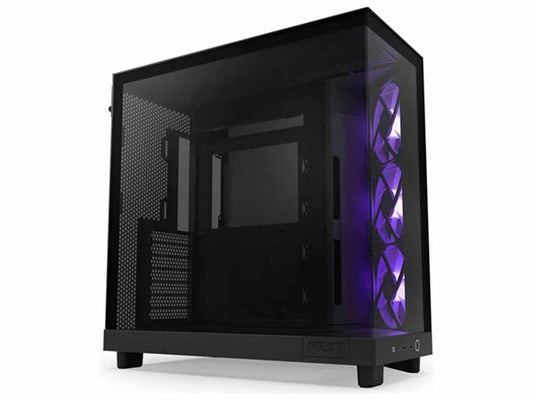 NZXT H6 Flow RGB Compact Dual-Chamber ATX Mid Tower Case - Black