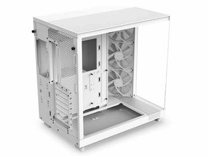 NZXT H6 Flow Compact Dual-Chamber ATX Mid Tower Case - White - Zayoom