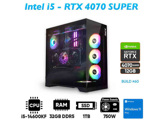 Build 60: Intel i5 - 14th Gen - RTX 4070 Super - Custom Gaming PC Build