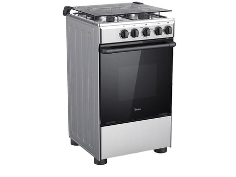 Midea Gas Cooker - 50X55 cm 4 Burner - Silver - Zayoom