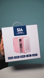 SIA Min Fridge 4l With Led Light - Pink