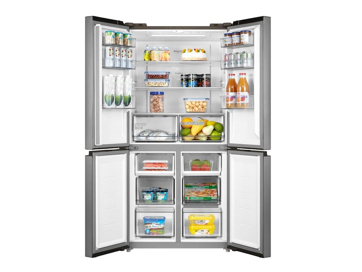Midea Side By Side 4 Door Invertor Refrigerator 632 Litres - 14.9 CFT - Brushed Steel - Zayoom