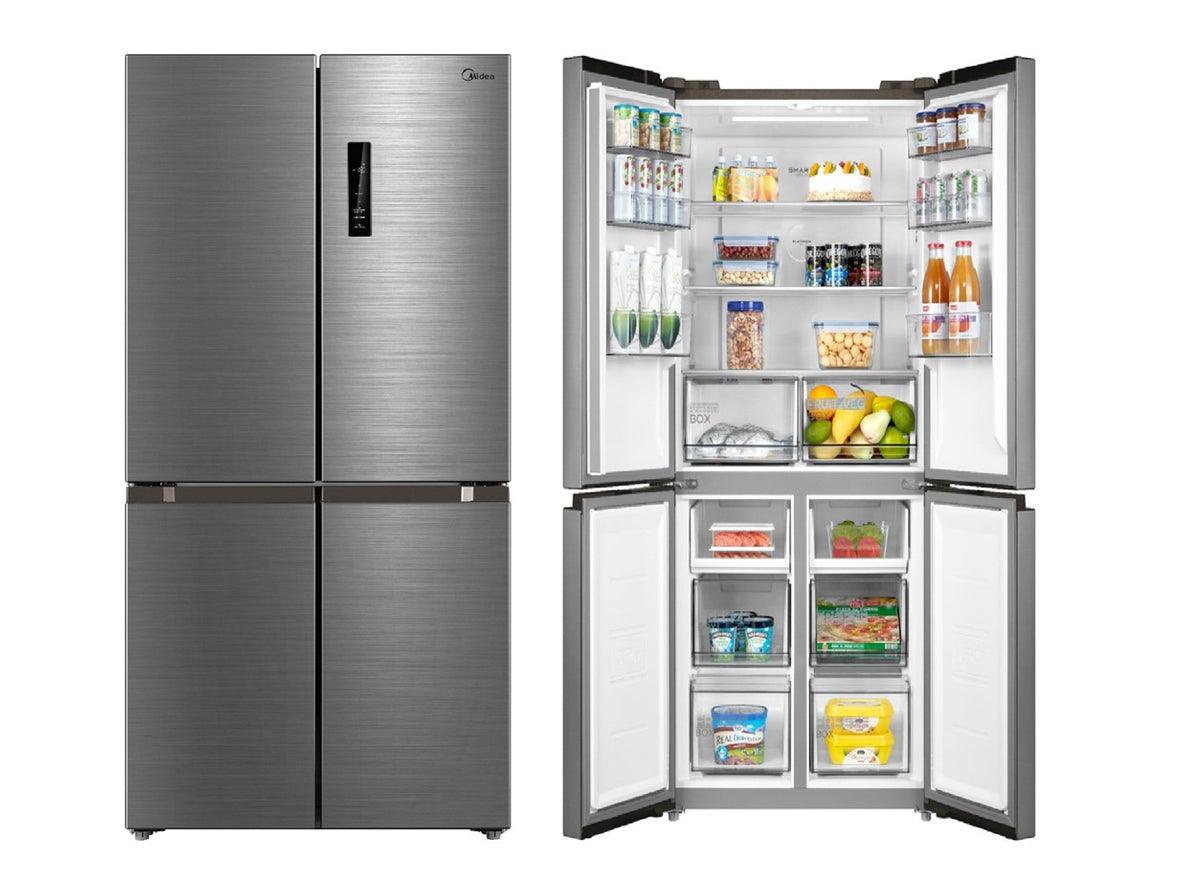 Midea Side By Side 4 Door Invertor Refrigerator 632 Litres - 14.9 CFT - Brushed Steel - Zayoom