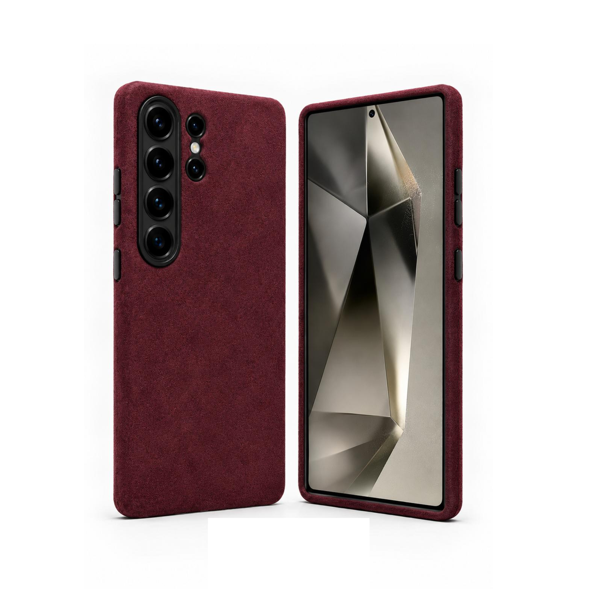 Samsung Galaxy S25 Ultra - Alcantara Case - Dark Red