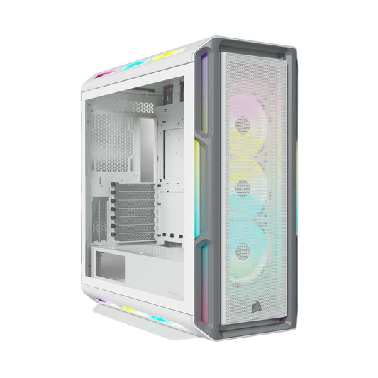 Corsair iCUE 5000T RGB Tempered Glass Mid-Tower ATX PC Case - White