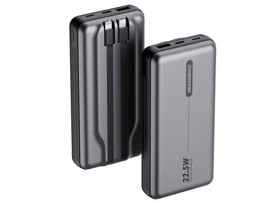 Rockrose 20000 mAh 22.5W Max PD & QC 3.0 Quick Chage - Power Bank - Gray