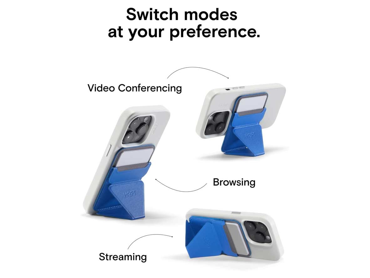 MOFT Snap-On iPhone Stand & Wallet - Sapphire