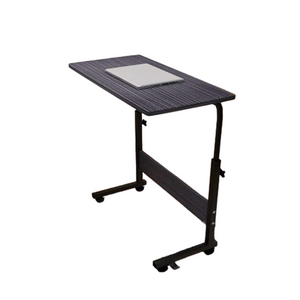 Height Adjustable Bed Study Table with Wheels - Portable Multipurpose Laptop Desk for Home, Office and Outdoor Use-Black